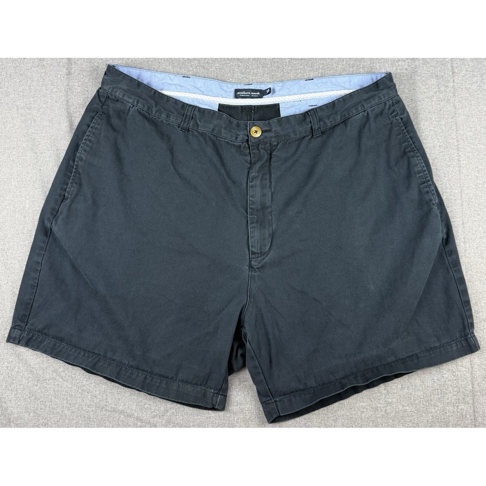 Southern Marsh Mens Chino Shorts Size 38 Navy Blue Casual Preppy Golf